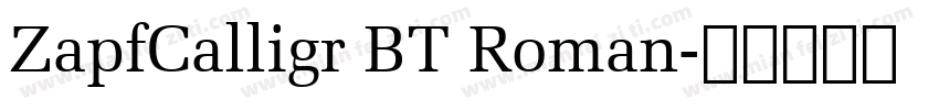 ZapfCalligr BT Roman字体转换